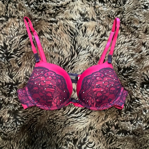 Adore Me Rhinestone Push Up Bra - Picture 1 of 4